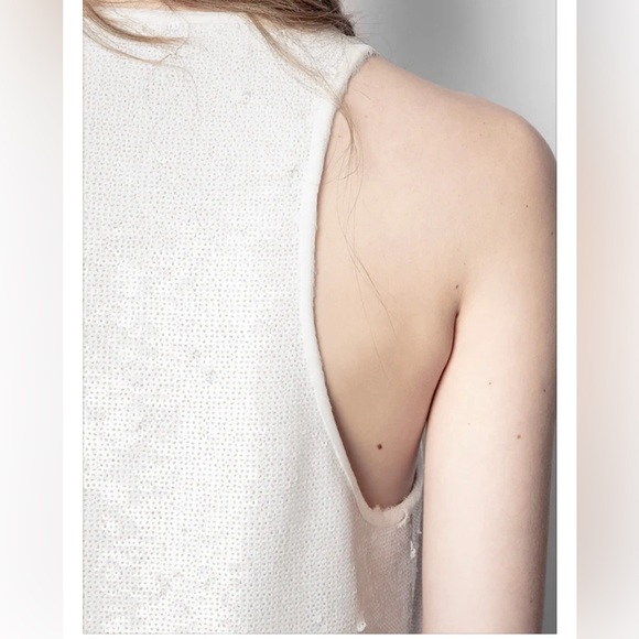Zadig & Voltaire white sequin tank - Picture 5 of 11